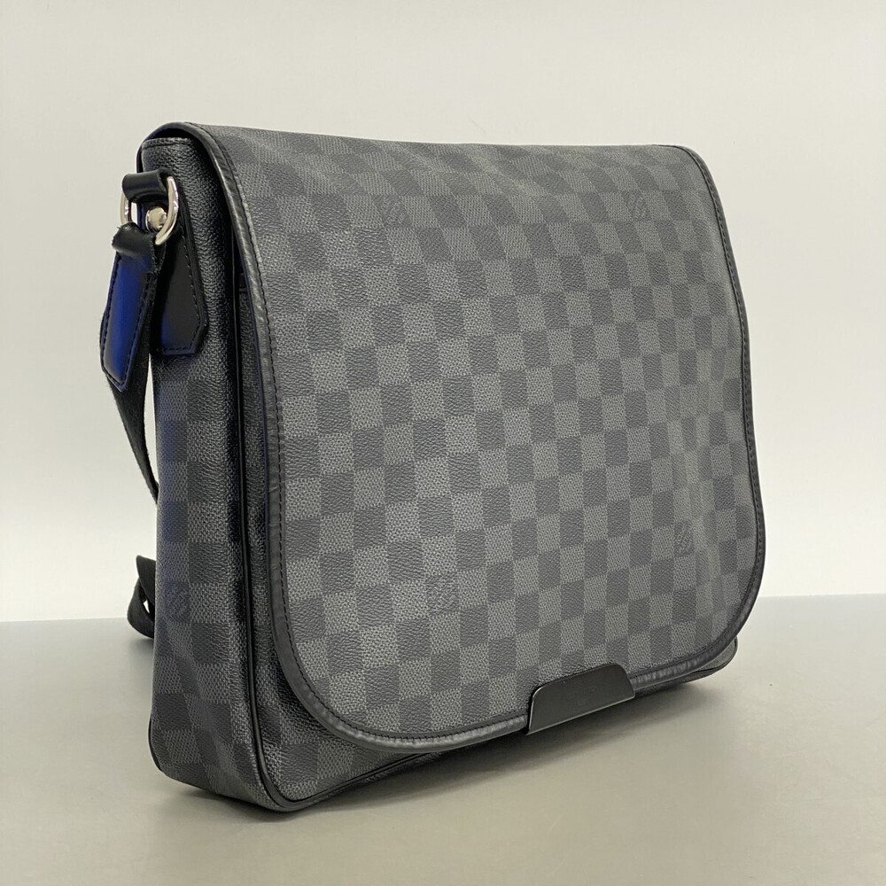 Louis Vuitton Black Graphite Daniel Black Shoulder Bag Damier